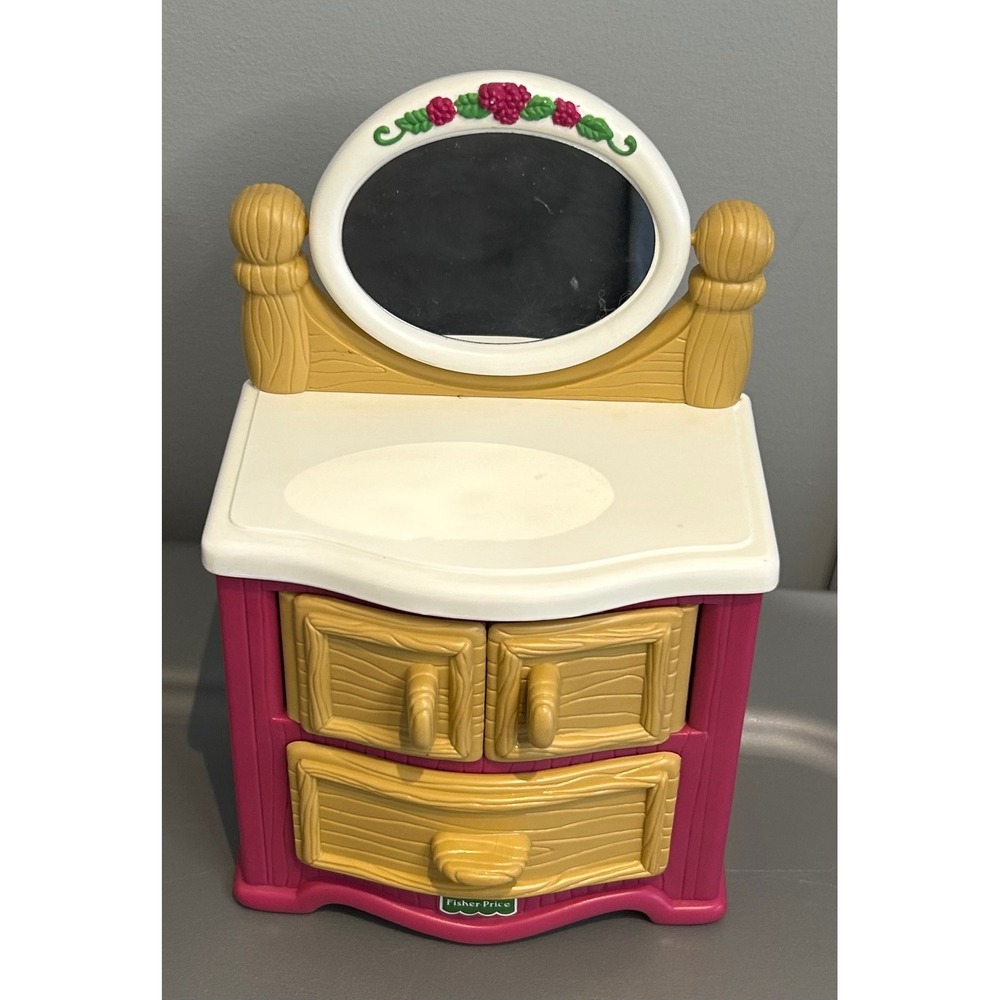 Fisher Price Briarberry Furniture Lot 1999 Vintage Stove Vanity Wardrobe 75013 - Picture 6 of 8